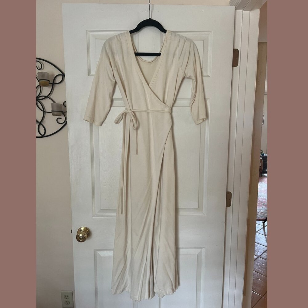 Gaia Conceptions Flip Wrap Simplicity Long Dress (WHITE)